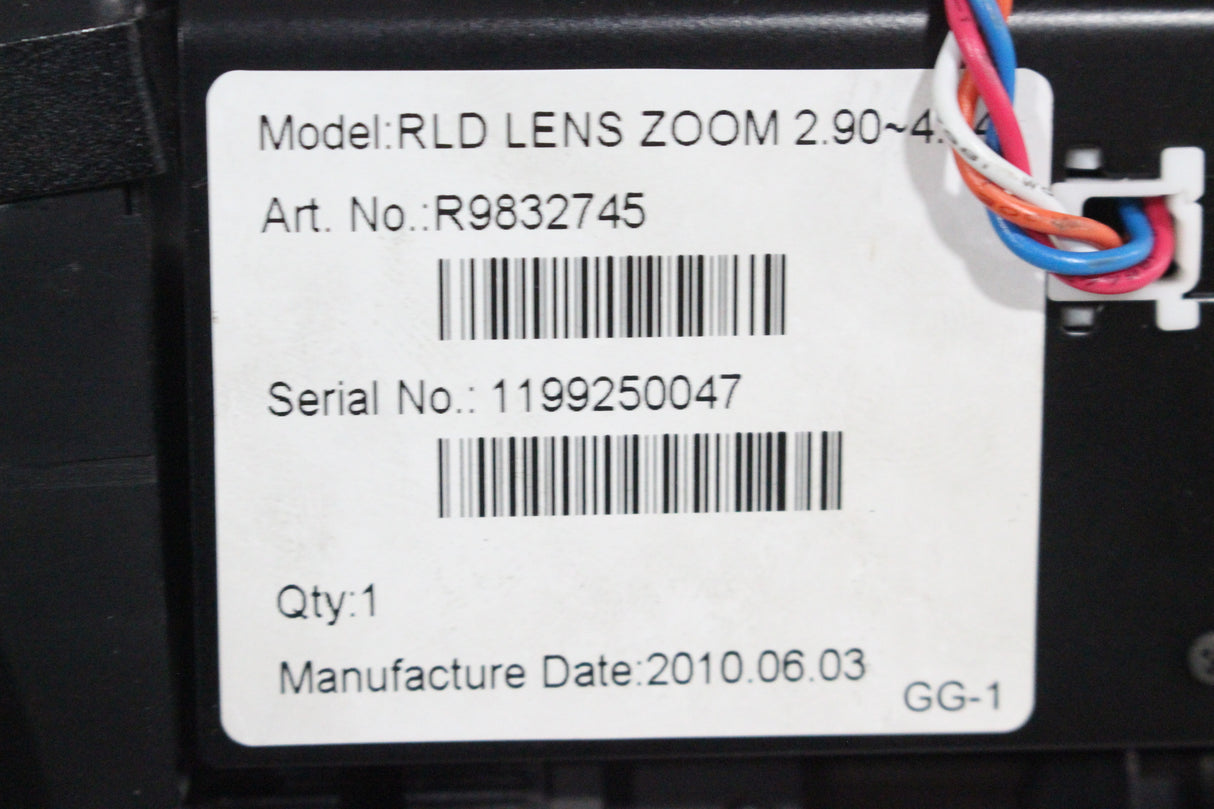 Barco (2.90-4.34) RLD W Zoom Lens (R9832745) (Damaged Frame)