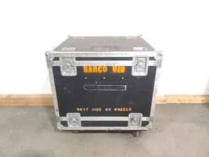 Barco HDX W18 16,500 Lumens WUXGA 3-Chip DLP (FOR PARTS) w/ (4) C-Clamps and PSU in Wheeled Road Case