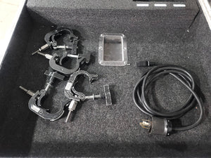 Barco HDX W18 16,500 Lumens WUXGA 3-Chip DLP (FOR PARTS) w/ (4) C-Clamps and PSU in Wheeled Road Case