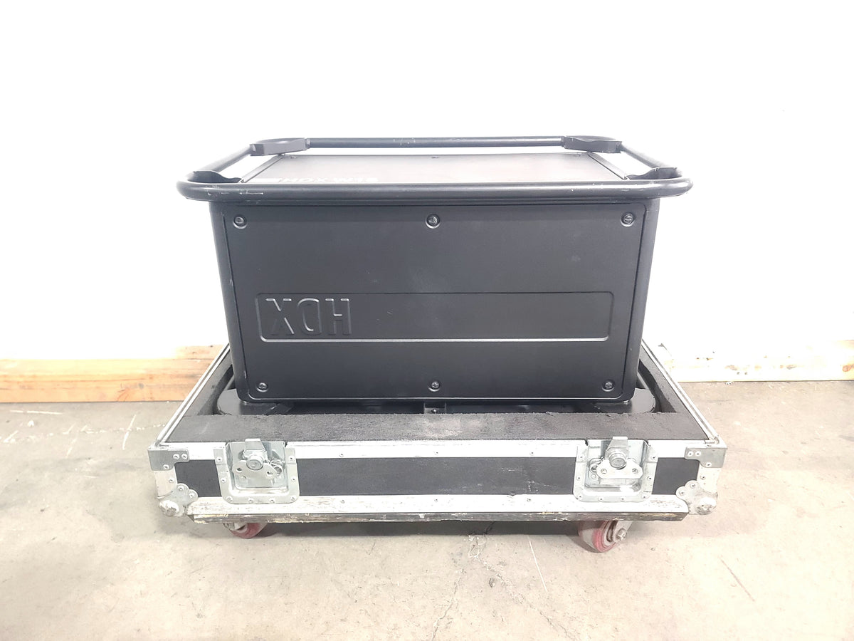 Barco HDX W18 16,500 Lumens WUXGA 3-Chip DLP (FOR PARTS) w/ (4) C-Clamps and PSU in Wheeled Road Case