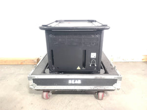 Barco HDX W18 16,500 Lumens WUXGA 3-Chip DLP (FOR PARTS) w/ (4) C-Clamps and PSU in Wheeled Road Case