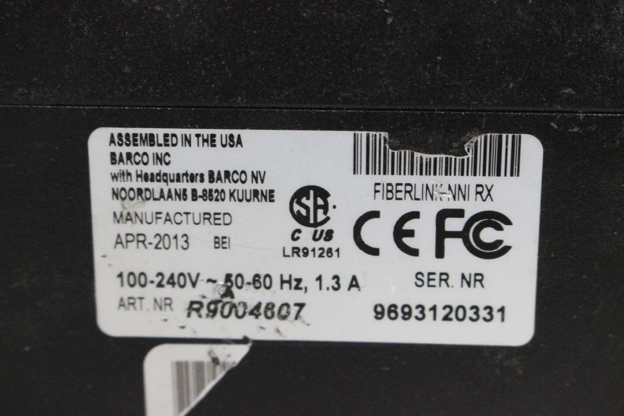 Barco NNI RX Receiver for Fiberlink Optic System