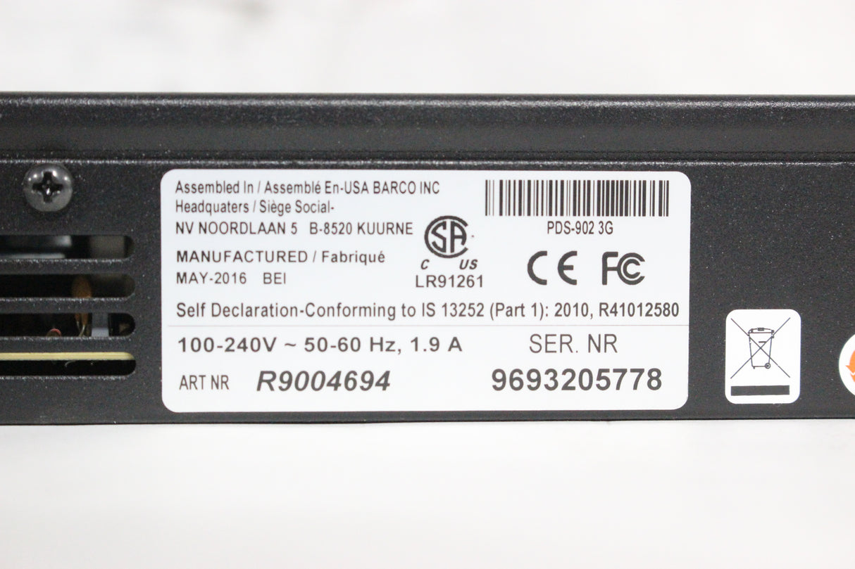Barco R9004694 PDS-902 3G Digital Switcher