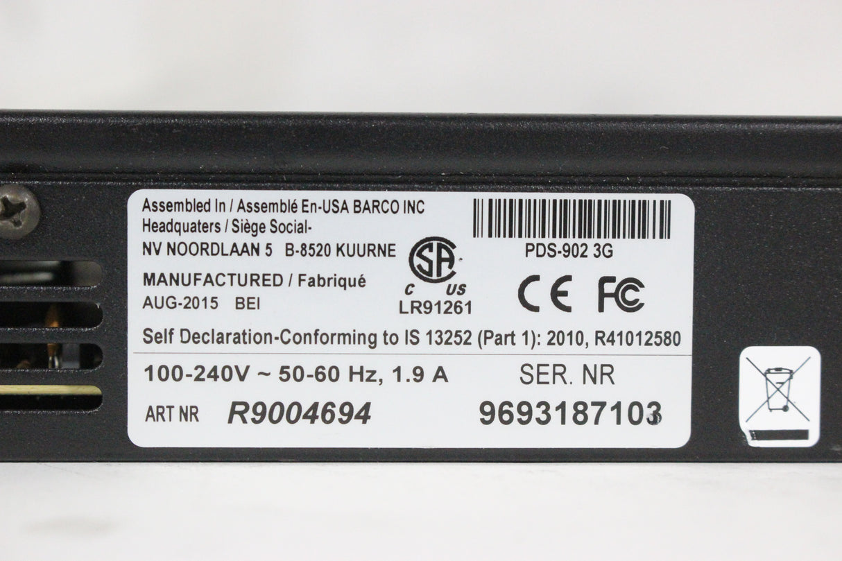 Barco R9004694 PDS-902 3G Digital Switcher