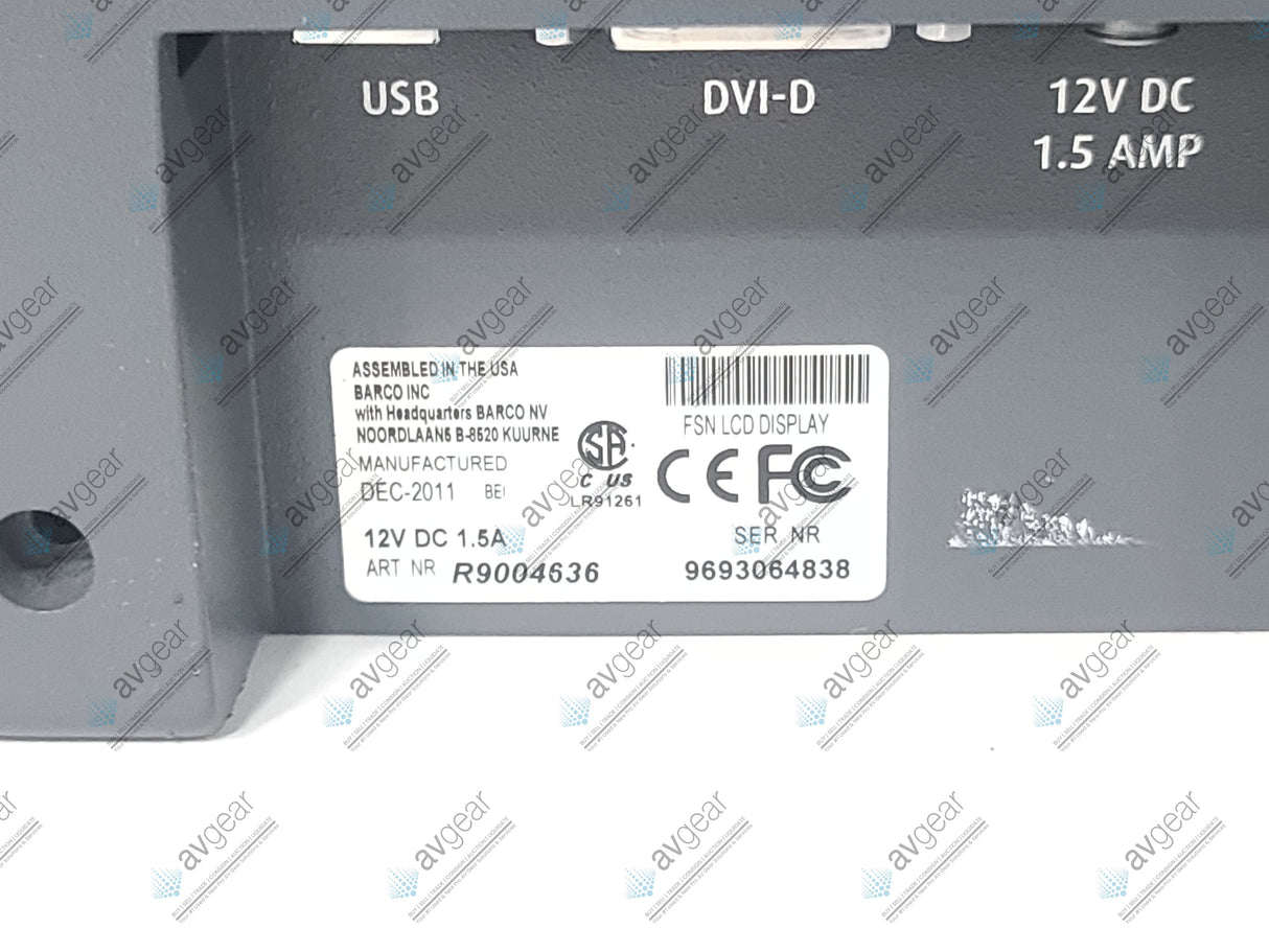 Barco R9004623 FSN-150 Compact Video Controller w/ RCP-120 Remote Control Panel and FSN LCD Display in Wheeled Road Case