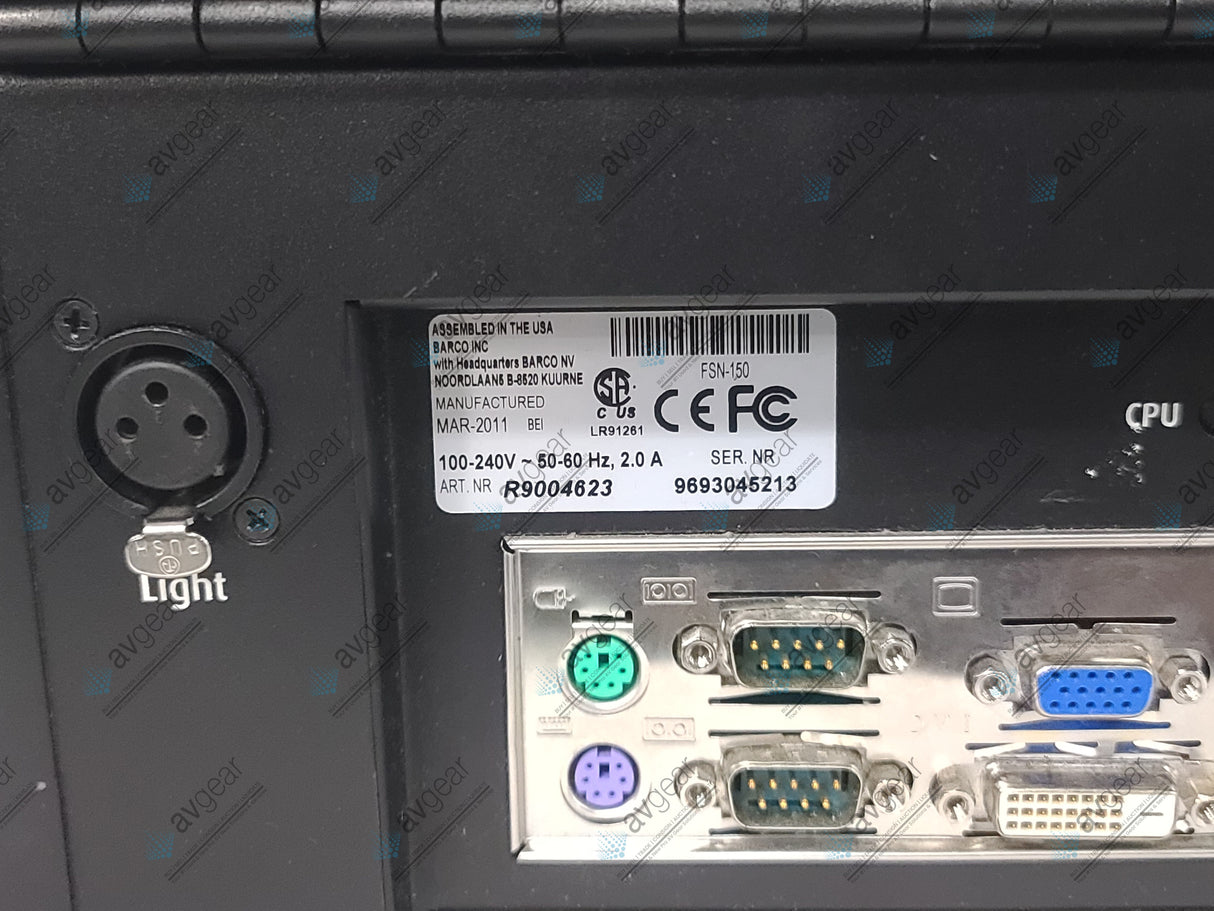 Barco R9004623 FSN-150 Compact Video Controller w/ RCP-120 Remote Control Panel and FSN LCD Display in Wheeled Road Case