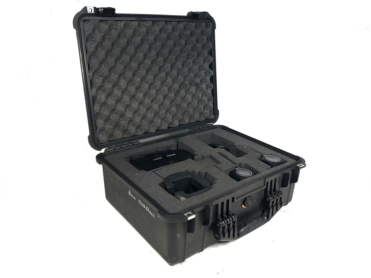 Barco R9861008 Clickshare w/ (4) Barco Clickshare Buttons & Barco Tray Pack in Pelican 1550 Case