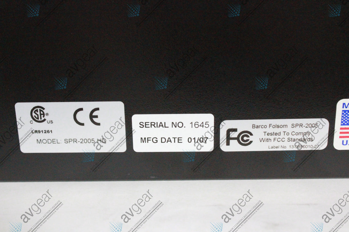 Barco Screen Pro II SPR-2005 HD EOC Video Switcher (Broken Screen)