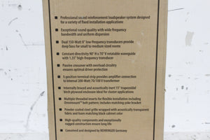 Behringer CL208T EUROCOM Compact 200W 2-Way 70/100V Loudspeaker System