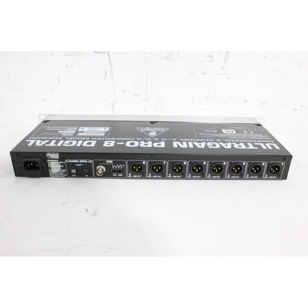 Behringer ADA8000 Ultragain PRO-8 Digital 8-Channel A/D & D/A Converter
