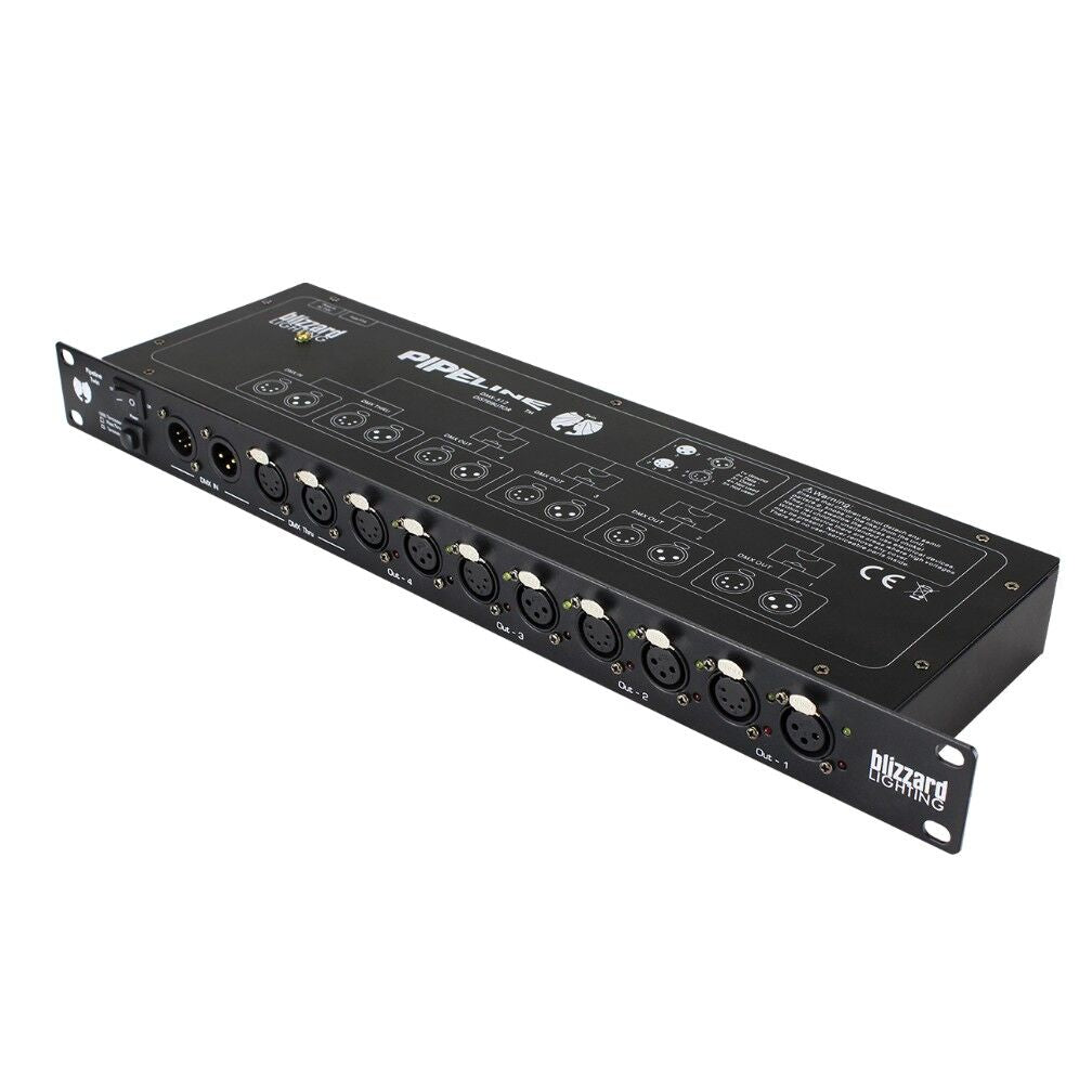Blizzard Lighting Pipeline Twin 8 Output, 3-Pin and 5-Pin Isolated DMX Distributor