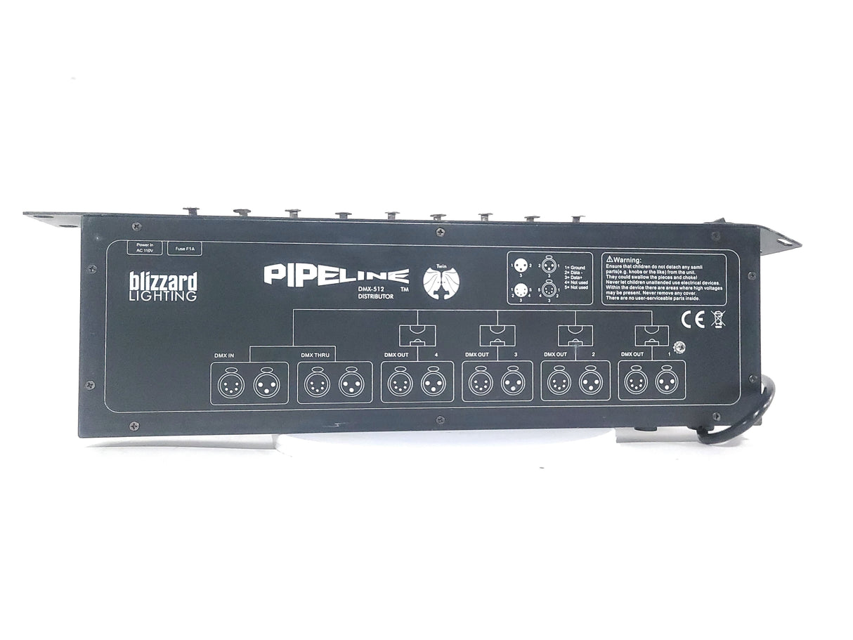 Blizzard Lighting Pipeline Twin DMX-512 8 Output, 3-Pin and 5-Pin Isolated DMX Distributor