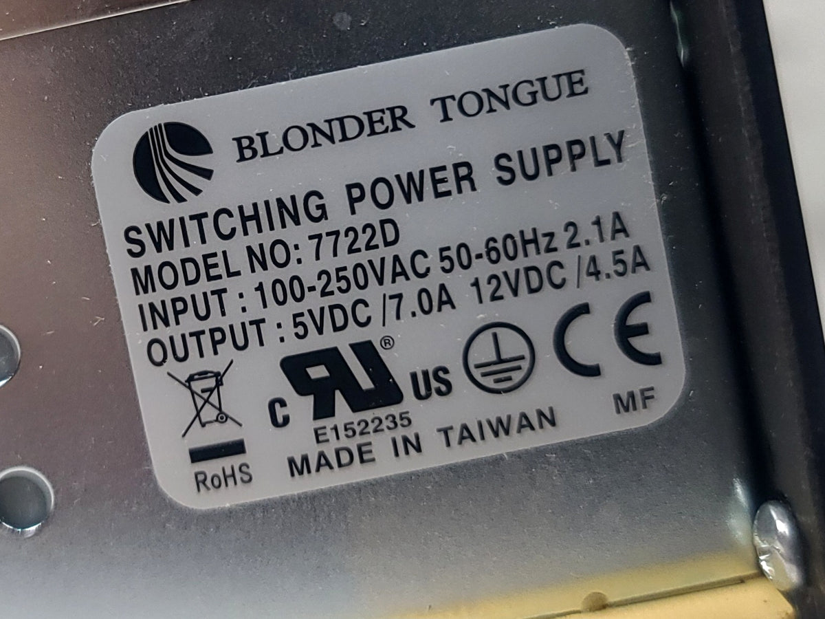 Blonder Tongue Laboratories MIPS-12D Audio/VIdeo Modulator Power Supply in Original Box