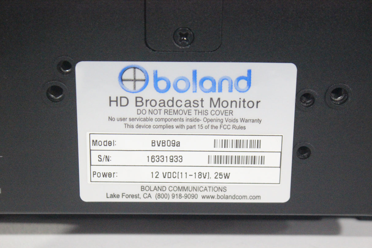 Boland BVB09a 9” DayBrite 2-Way Cross Conversion Monitor