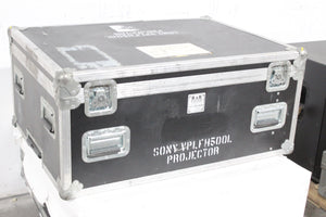 Sony VPL-FH500L (7,000 Lumens) Projector w/ Remote, (2) VGA Cables, PSU Cables in Wheeled Hard Case (Check Notes)