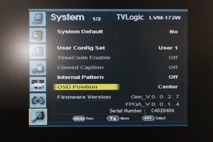 TVLogic LVM-172W 17'' LCD Multi Format Monitor (Broken Stand)