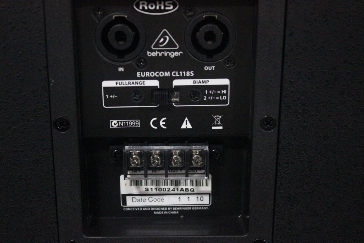 Behringer EuroCom CL118S 18in 400 Watt Subwoofer (Open-Box)