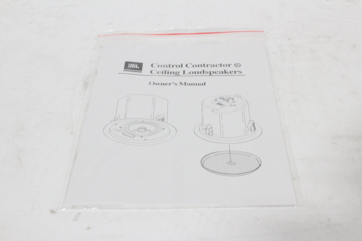 (2) JBL Control 24CT Ceiling Loud Speakers w/ (2) Rails in Original Box
