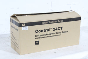 (2) JBL Control 24CT Ceiling Loud Speakers w/ (2) Rails in Original Box
