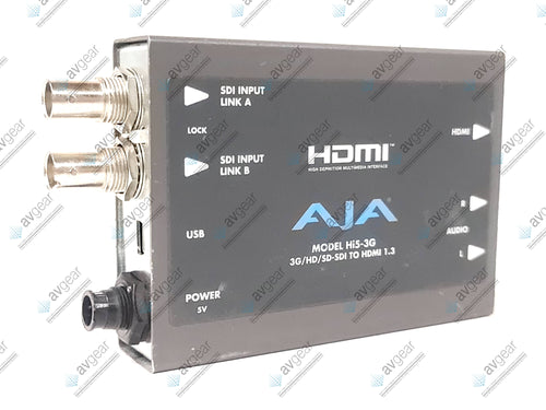 AJA Model Hi5-3G 3G/HD/SD-SDI to HDMI Video and Audio Converter
