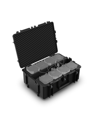 CHAUVET DJ Freedom Charge 8P Pelican-Style Charging Transport Case for Freedom Par Q9 and H9 IP (Black)