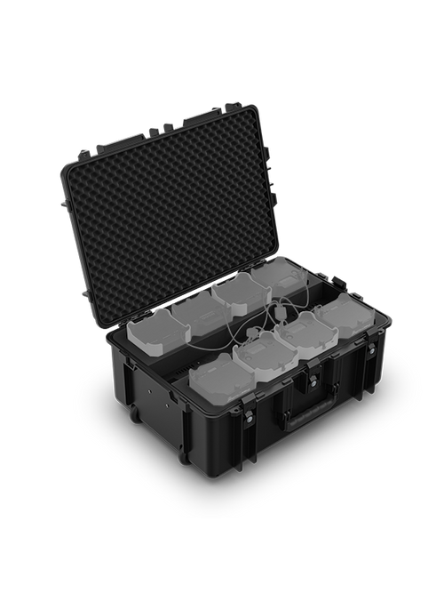 CHAUVET DJ Freedom Charge 8P Pelican-Style Charging Transport Case for Freedom Par Q9 and H9 IP (Black)