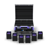 CHAUVET DJ Freedom Flex H9 IP Weather-Resistant Battery-Powered RGBAW+UV LED PAR Kit with Charging Case (6-Pack)