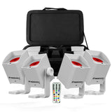CHAUVET DJ Freedom H1 Battery-Powered Wireless LED Wash Light System (4 Fixtures, White Housing)