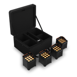 CHAUVET DJ Freedom Par Q9 X4 True Wireless RGBA LED PAR Kit with Carrying Bag, Remote, and Multi-Charger (4-Pack)
