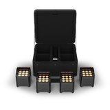 CHAUVET DJ Freedom Par Q9 X4 True Wireless RGBA LED PAR Kit with Carrying Bag, Remote, and Multi-Charger (4-Pack)