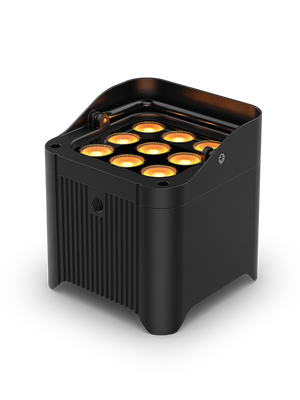 CHAUVET DJ Freedom Par Q9 X4 True Wireless RGBA LED PAR Kit with Carrying Bag, Remote, and Multi-Charger (4-Pack)