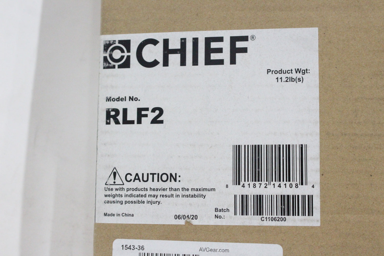 CHIEF RLF2 Fit Series Low-Profile Hinge Mount for 32 - 52 Inch Displays