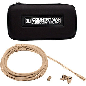 Countryman B2DW5FF05LSR B2D Directional Lavalier with Detachable SR Connector for Sennheiser Wireless Transmitters (Red Band, Light Beige)