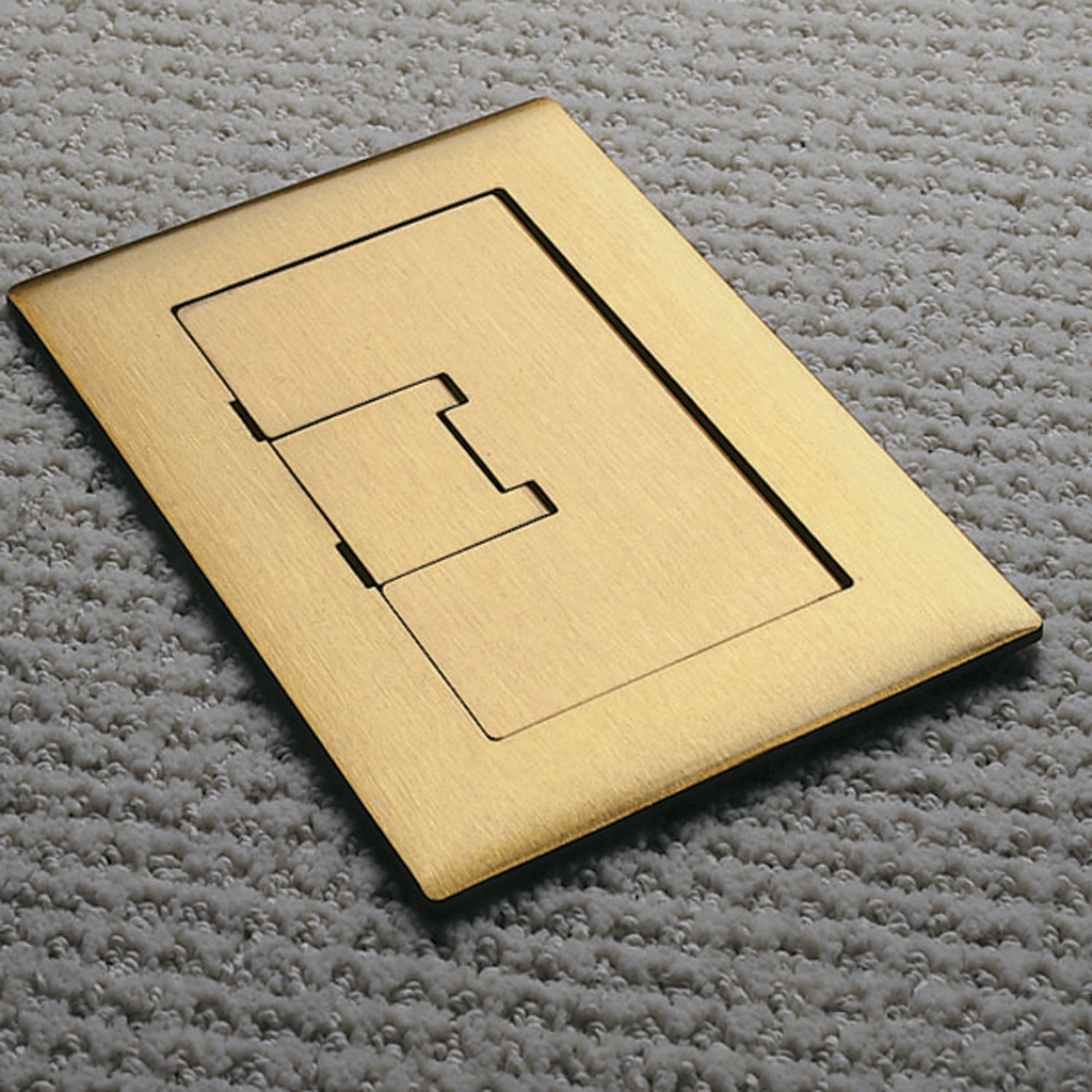 Carlon E9761BR Single Gang Cover (Brass) for use w/ Carlon Rectangular Floor Box