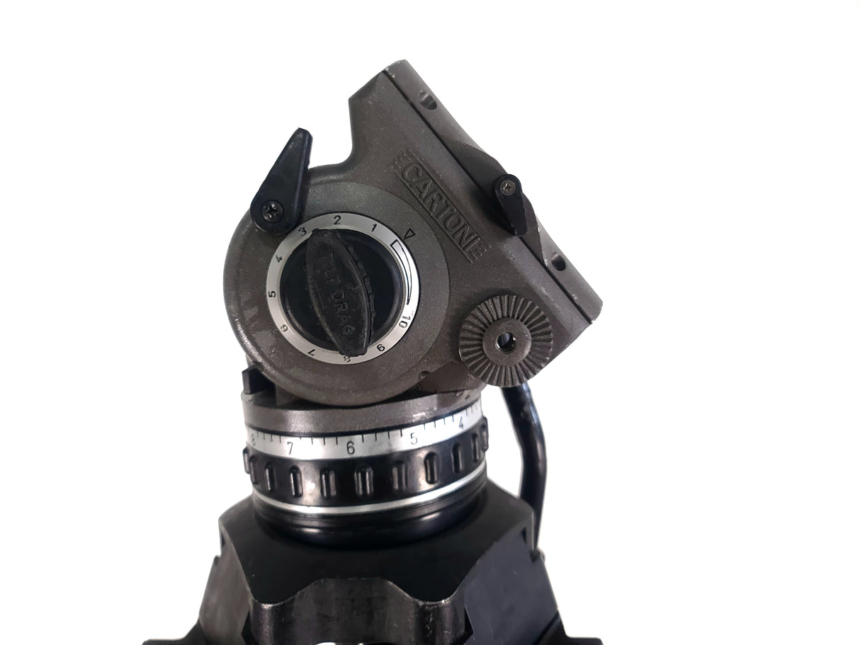 Cartoni Laser Fluid Head 2 Stage Tripod in Tuffpak Hard Carry Case