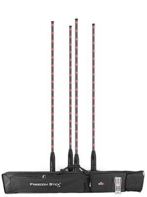 CHAUVET DJ Freedom Stick X4 Battery-Powered RGB LED Tube Kit with Stands & Case (4-Pack)