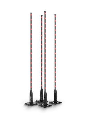 CHAUVET DJ Freedom Stick X4 Battery-Powered RGB LED Tube Kit with Stands & Case (4-Pack)