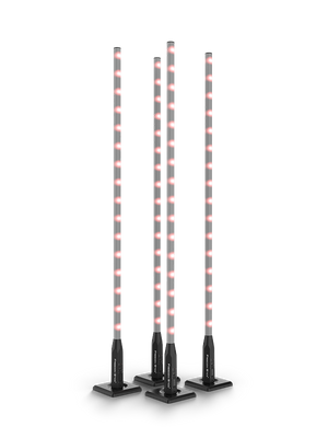 CHAUVET DJ Freedom Stick X4 Battery-Powered RGB LED Tube Kit with Stands & Case (4-Pack)