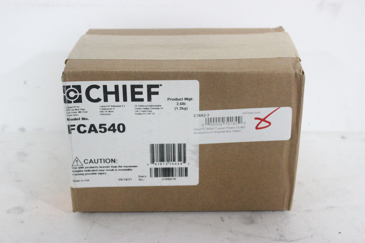 Chief FCA540 Fusion Power Outlet Accessory in Original Box (New)