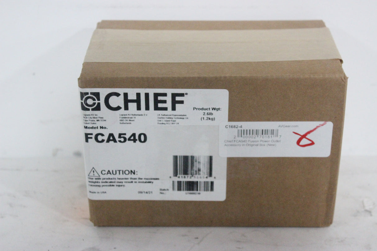 Chief FCA540 Fusion Power Outlet Accessory in Original Box (New)
