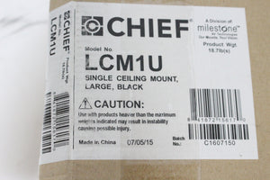 Chief LCM1U Single Ceiling Mount (Large Black)