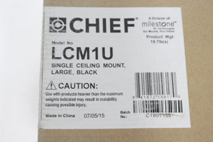 Chief LCM1U Single Ceiling Mount (Large Black)