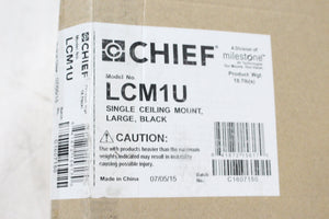 Chief LCM1U Single Ceiling Mount (Large Black) (side of box ripped)
