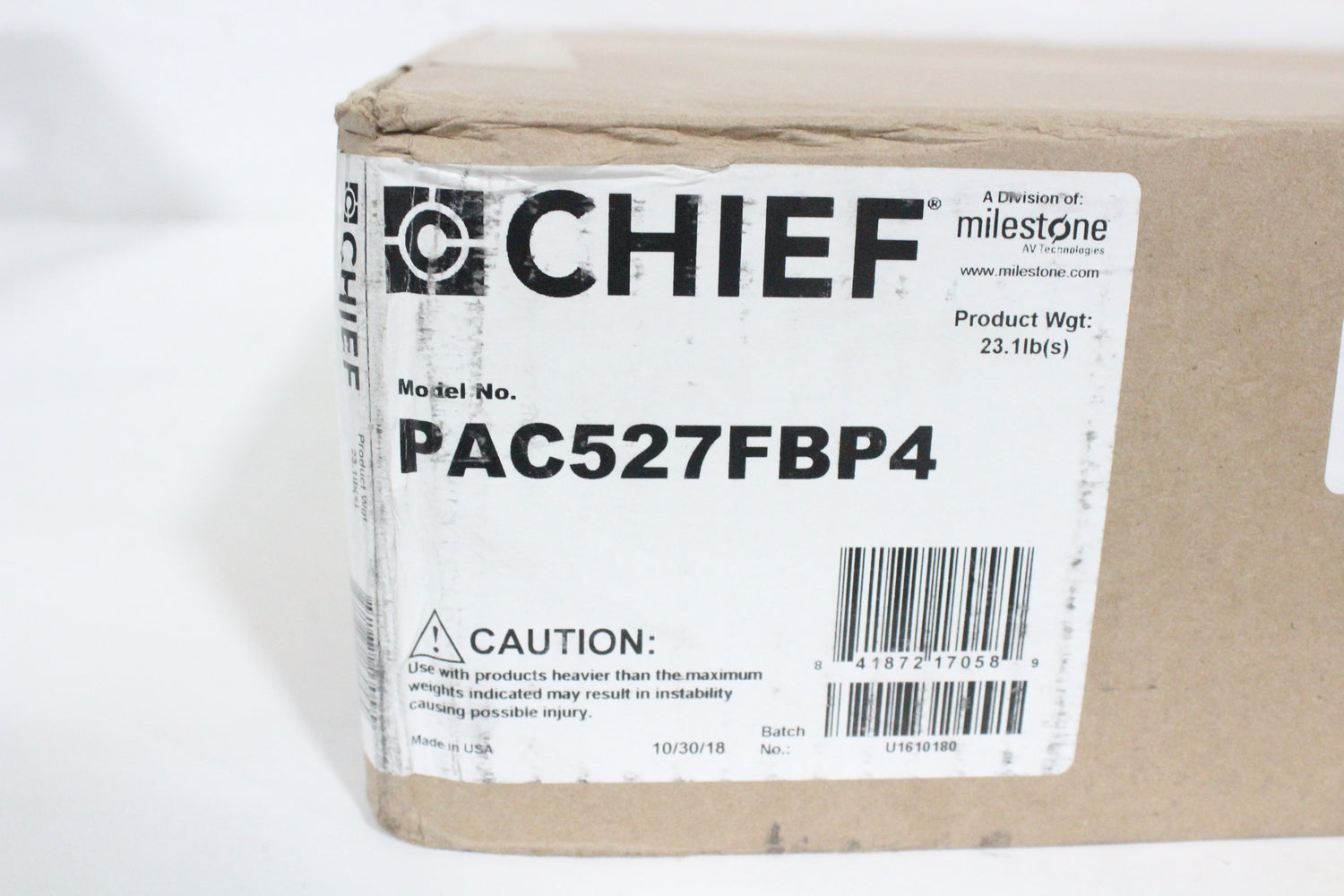 Chief Proximity In-Wall Storage Box (2 Rcpt Filter Surge, BK) PAC526FBP2 (New)
