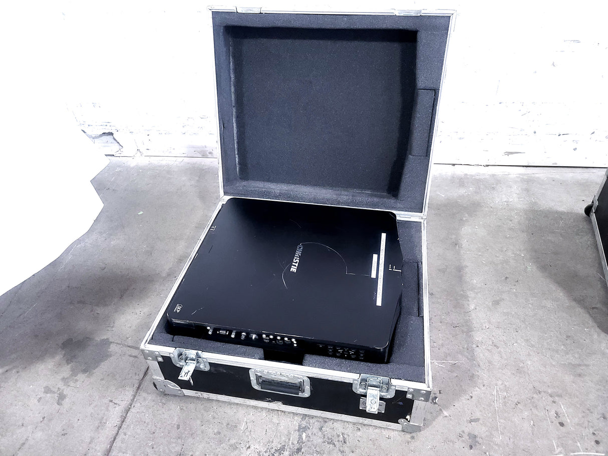 Christie D12HD-H 10,000 Lumen 1DLP Large Venue Projector (1126 Op Hours) w/ Remote Control in Hard Wheeled Case