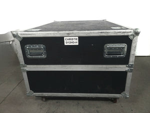 Christie D12HD-H (Lamp 1 1004, Lamp 2 1288 Hours) 10,000 Lumens HD 0.95" DLP x 1 1080P Large Venue Projector (NO LENS) In Wheeled Road Case