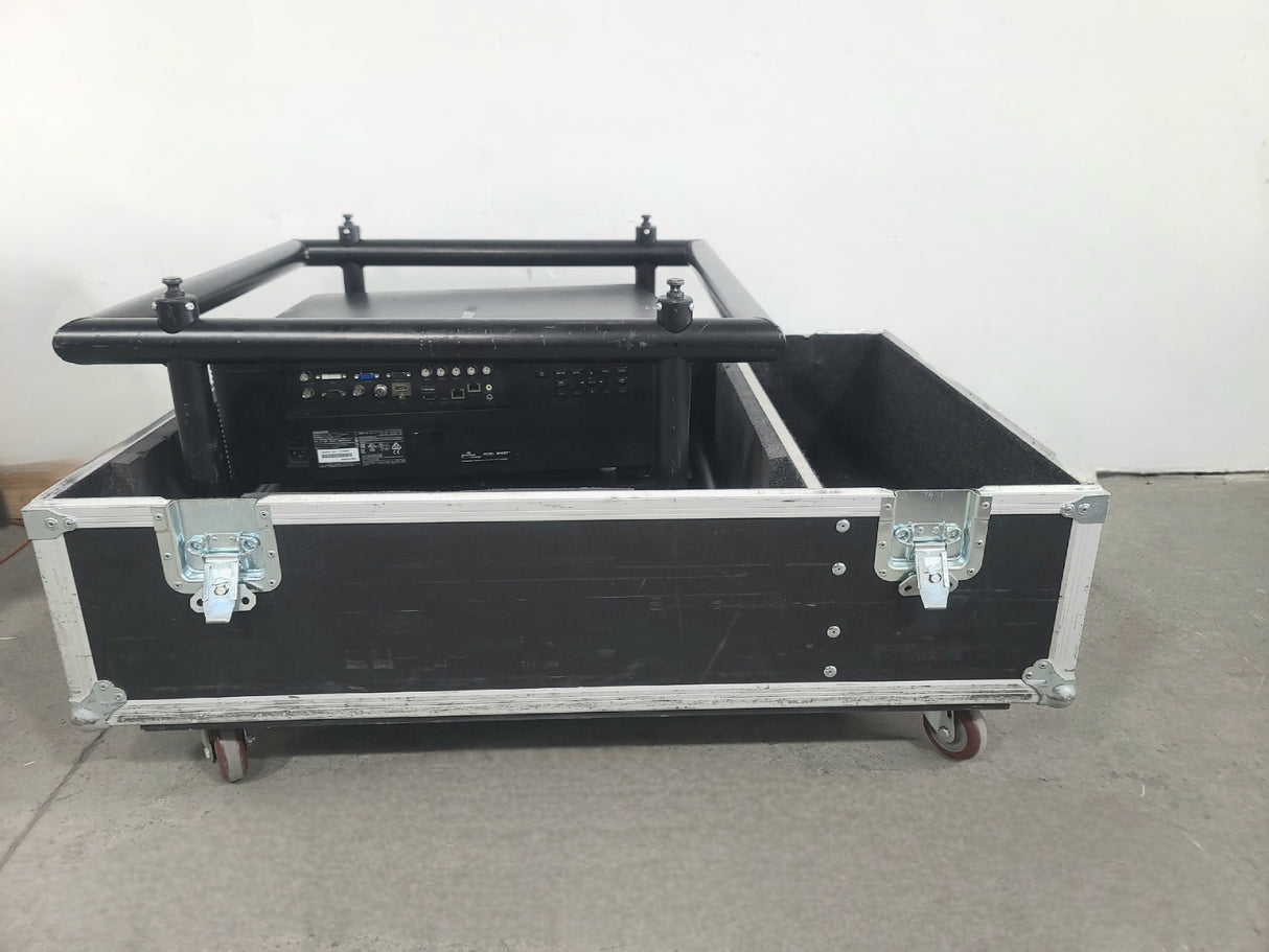 Christie D12HD-H (Lamp 1 1004, Lamp 2 1288 Hours) 10,000 Lumens HD 0.95" DLP x 1 1080P Large Venue Projector (NO LENS) In Wheeled Road Case