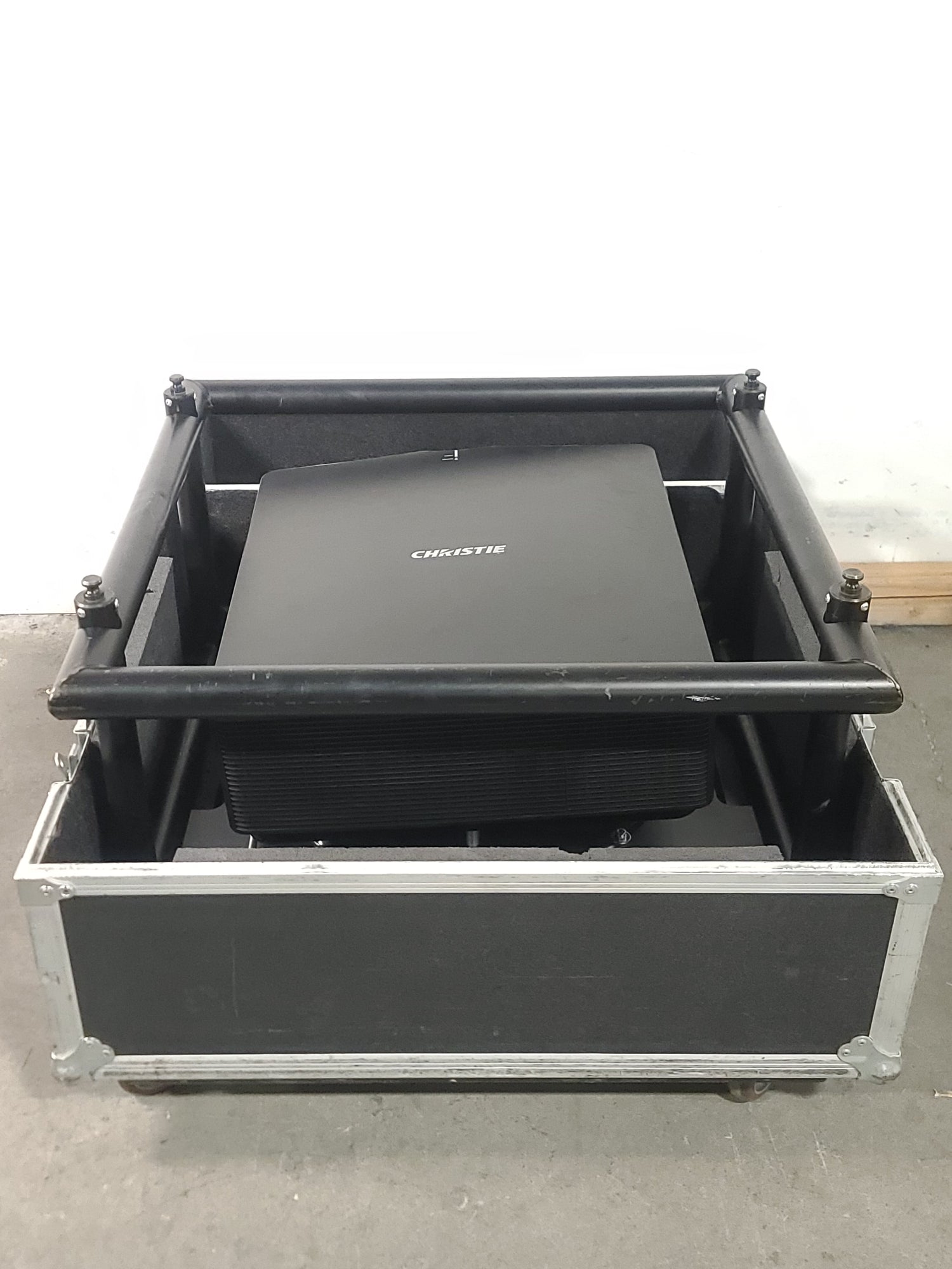 Christie D12HD-H (Lamp 1 101, Lamp 2 179 Hours) 10,000 Lumens HD 0.95" DLP x 1 1080P Large Venue Projector (NO LENS) In Wheeled Road Case