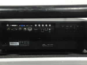 Christie D12HD-H (Lamp 1 1138, Lamp 2 1138 Total Hours) 10,000 Lumens HD 0.95" DLP x 1 1080P Large Venue Projector (NO LENS) In Wheeled Road Case