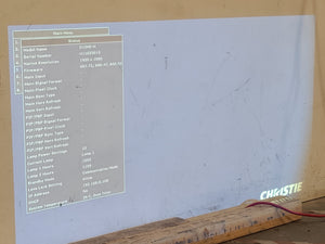 Christie D12HD-H (Lamp 1 445, Lamp 2 445 Hours) 10,000 Lumens HD 0.95" DLP x 1 1080P Large Venue Projector (NO LENS) In Wheeled Road Case